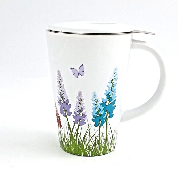 Davids Tea The Perfect Mug Spring 2015 Flower Garden with Infuser and Lid - Picture 1 of 8